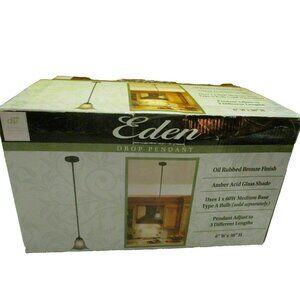 Eden 1-Light Drop Pendant Adjust to Fit 3 Different Lengths 6" W x 38" H